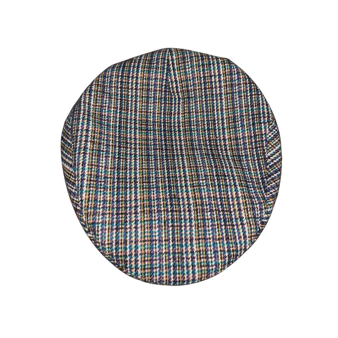 Brixton Hooligan Snap Cap Blue Plaid Size Large 7 1/2  NWT Newspaper Boy