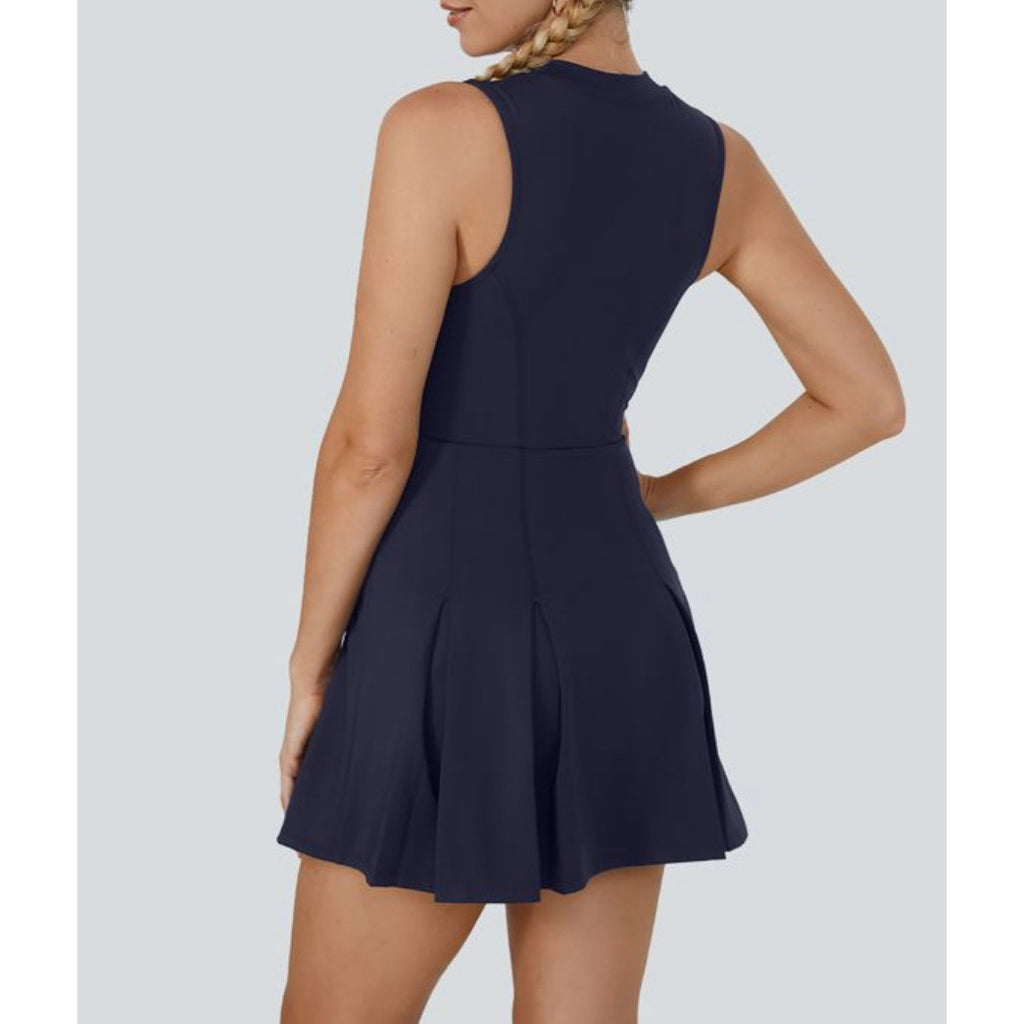 Halara V-Neck Sleeveless Pleated Hem Mini Golf Active Dress SZ Large Sports NWT