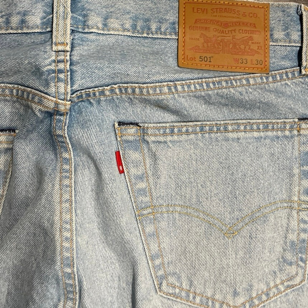 Levi's 501 Button Fly Straight Leg Denim Jeans 33X30 Outwear Classic Streetwear
