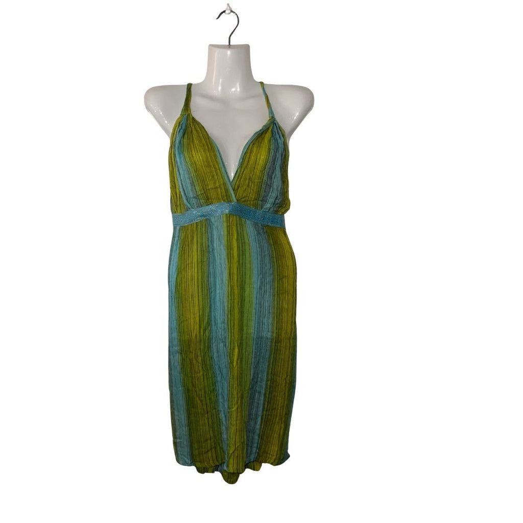 Ocean Collection Halter Dress One Size Summer Chic Vacation Beach 100% Cotton