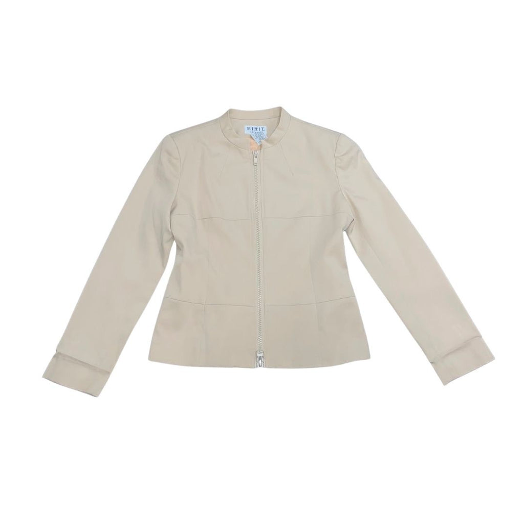 MIXIT Stretch Zip up Jacket Blazer Khaki SZ 6 Career Office Business Casual Y2K