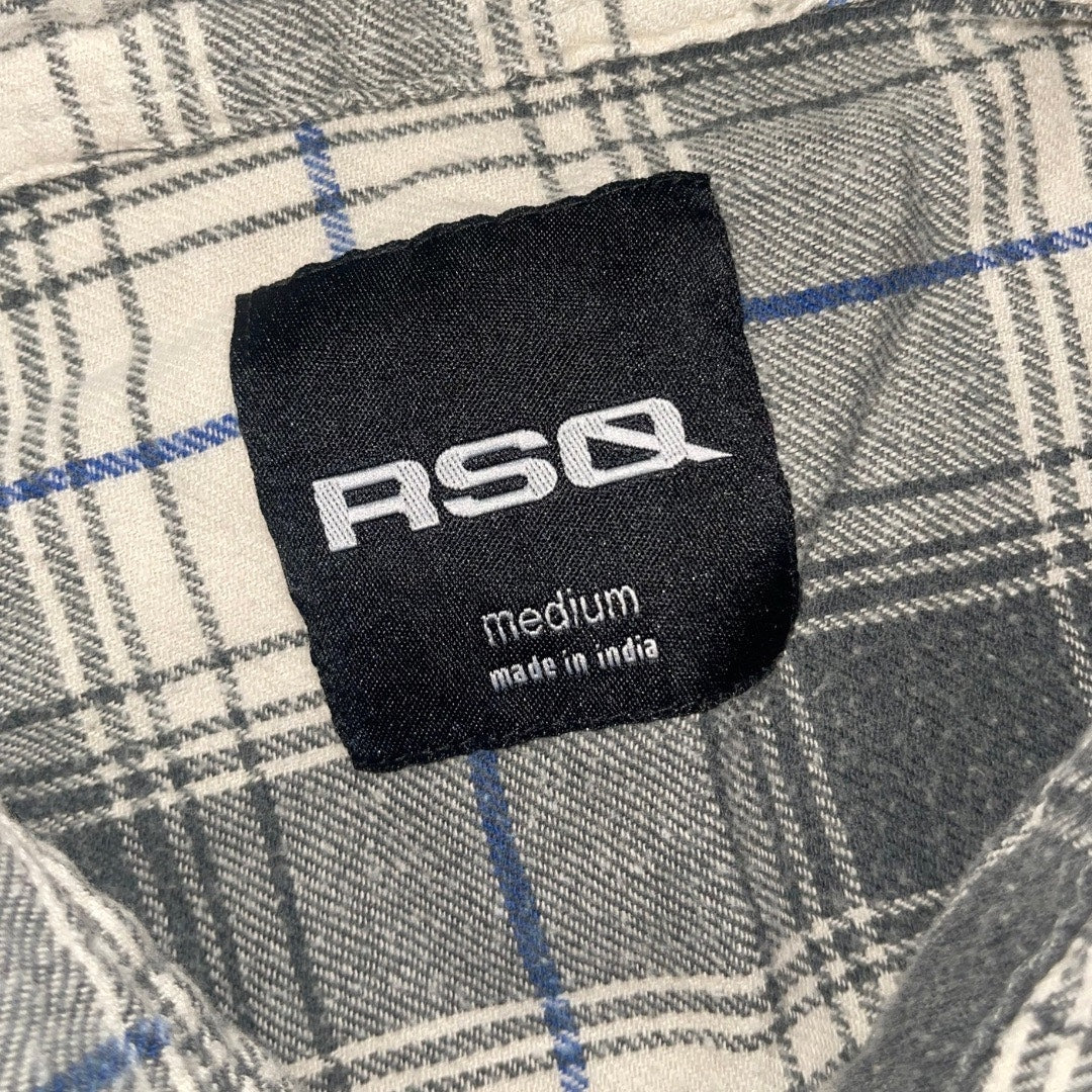 RSQ Plaid Flannel Long Sleeve Button Up Shirt SZ M Streetwear Casual Skater