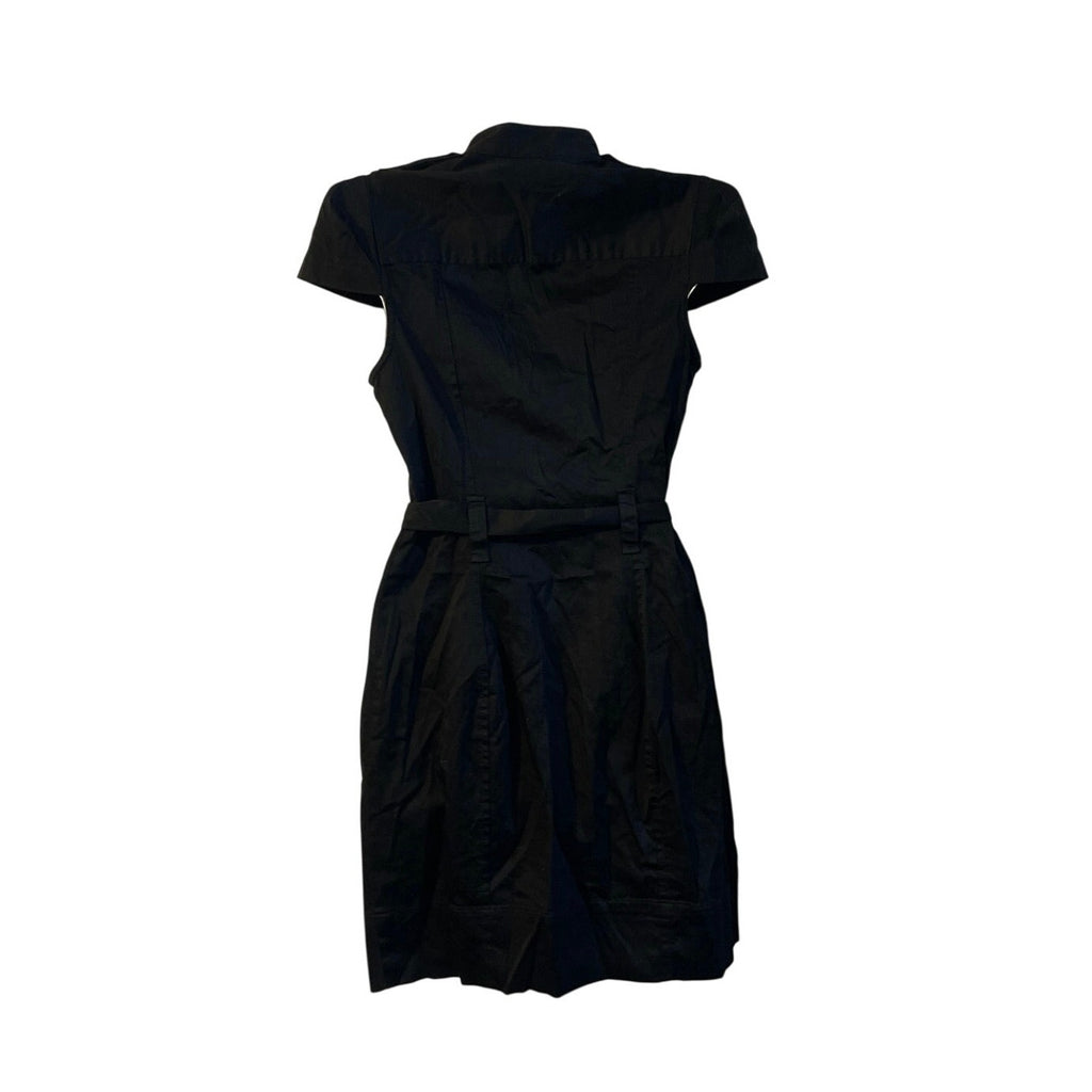 Express Cap Sleeve Button Down Utility Belted Dress SZ 0 Cargo Pockets Military