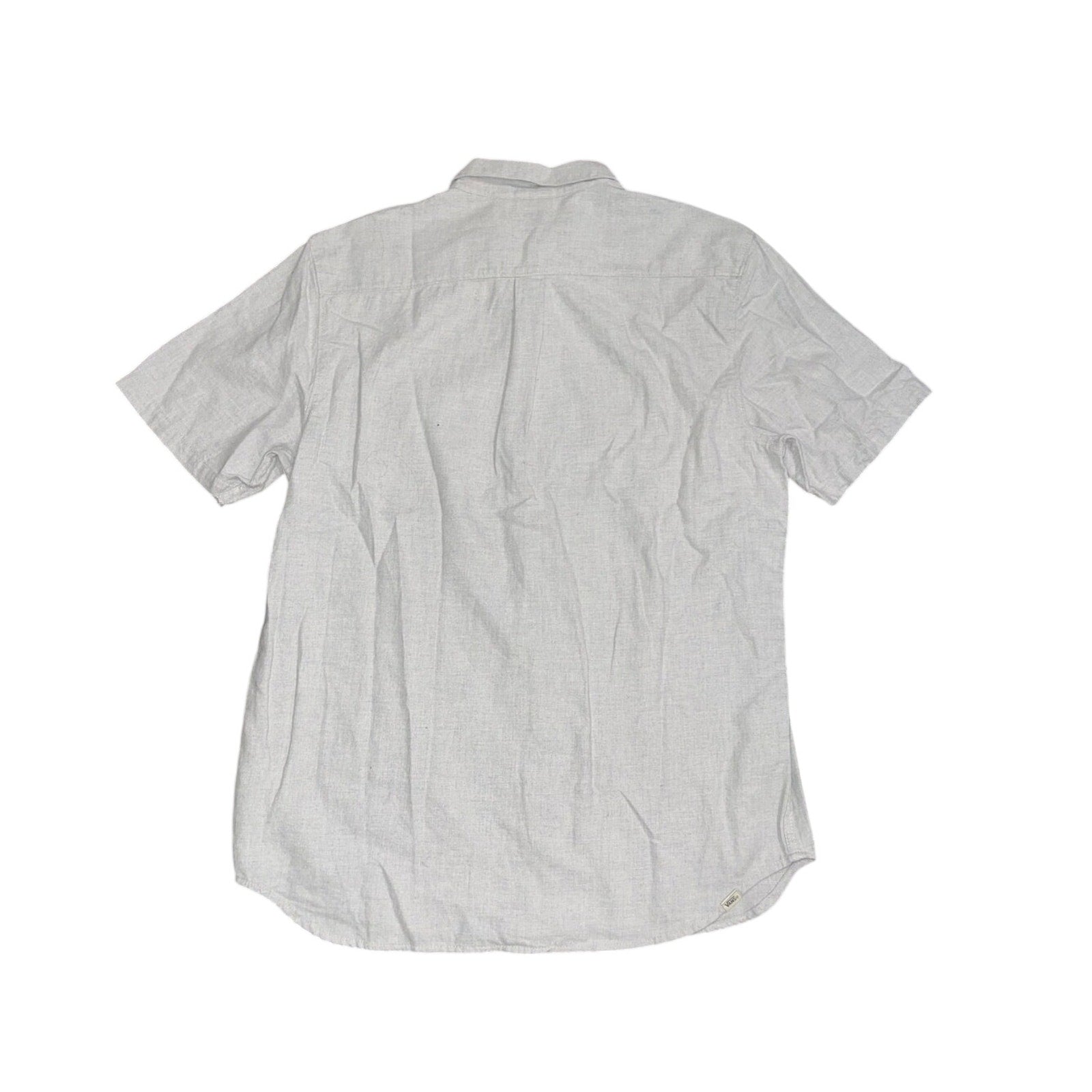 Vans Shirt Mens Gray Button Down Short Sleeve Shirt Size Large Skater Streetwear