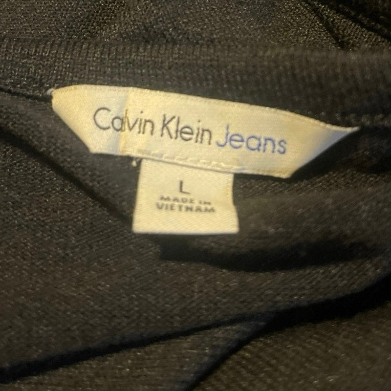 Calvin Klein Jeans Jersey Knit V-Neck Short Sleeve Dress Size Large Casualwear