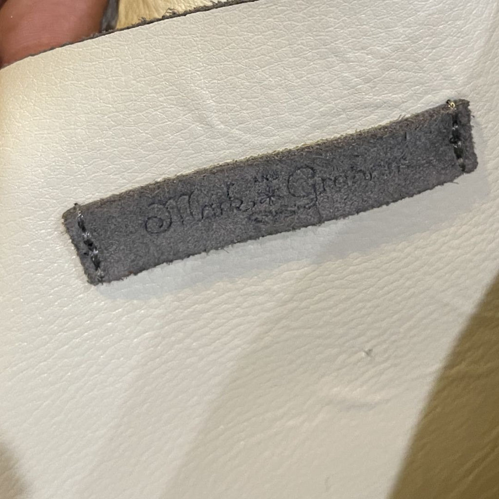 Mark and Graham Suede Gray Leather Large Tote Handbag Classy Chic
