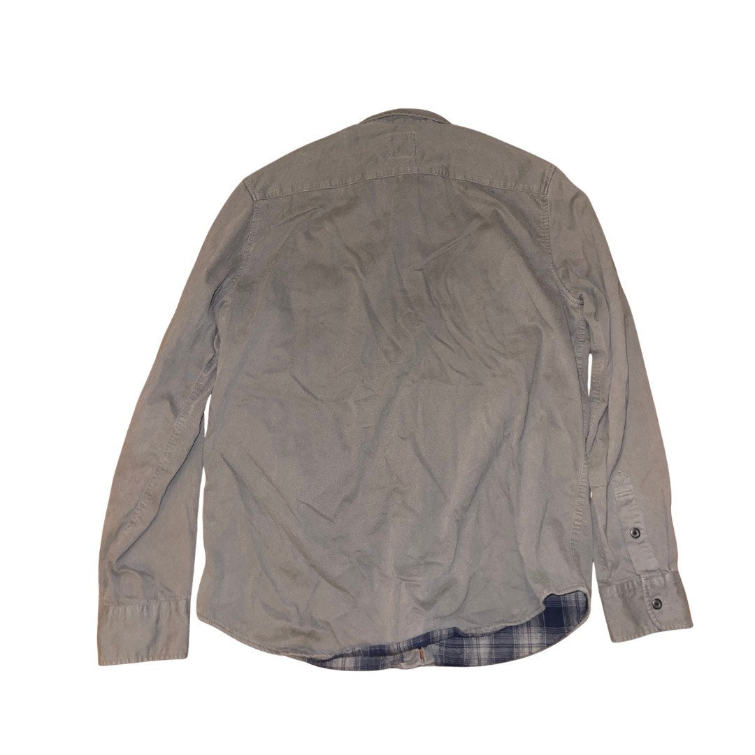 American Eagle AE Textured Long Sleeve Lined Flannel Shirt Size Large Shacket