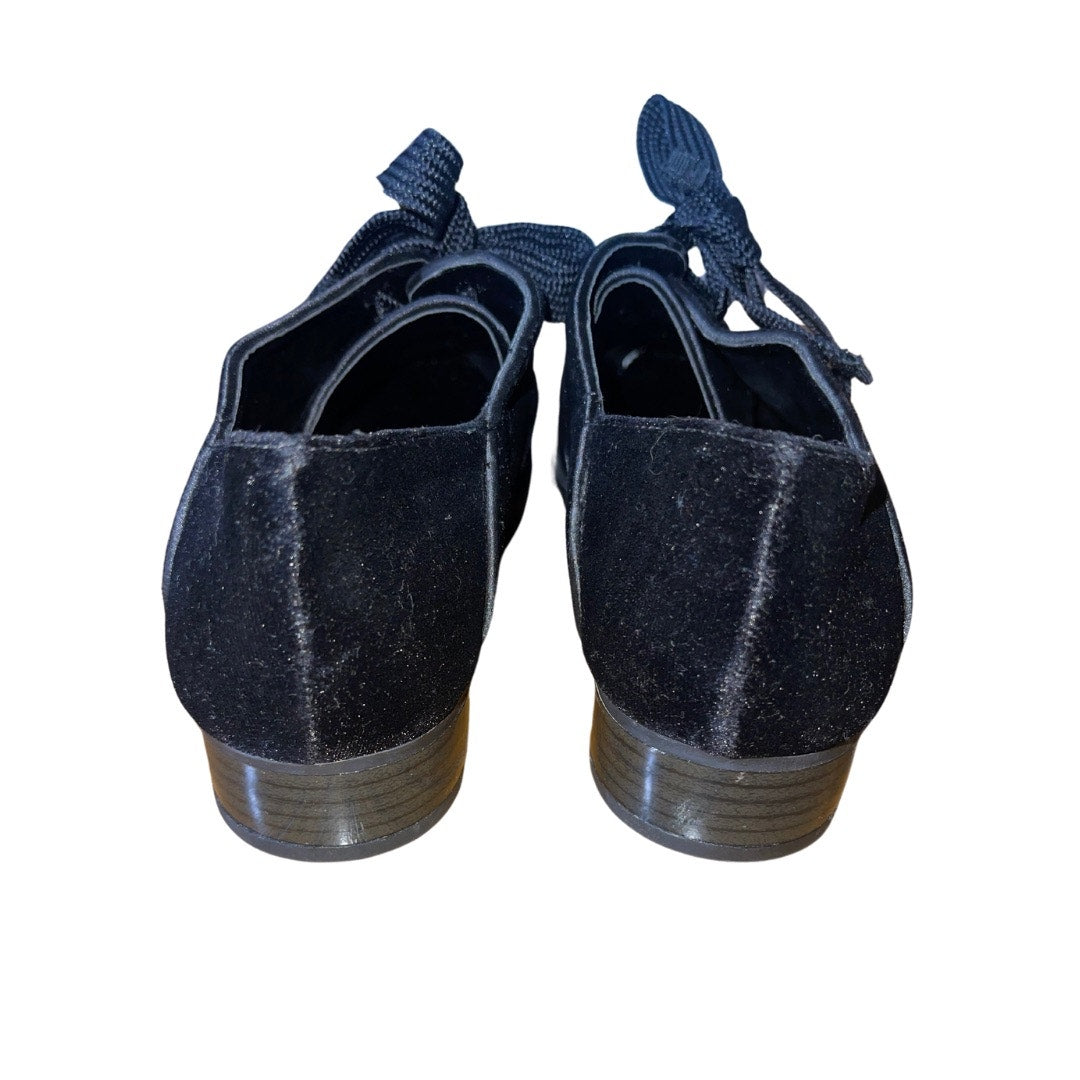 Nine West Lace-up Women's Noceda Velvet Almond Toe Oxford Shoes 80's 90's