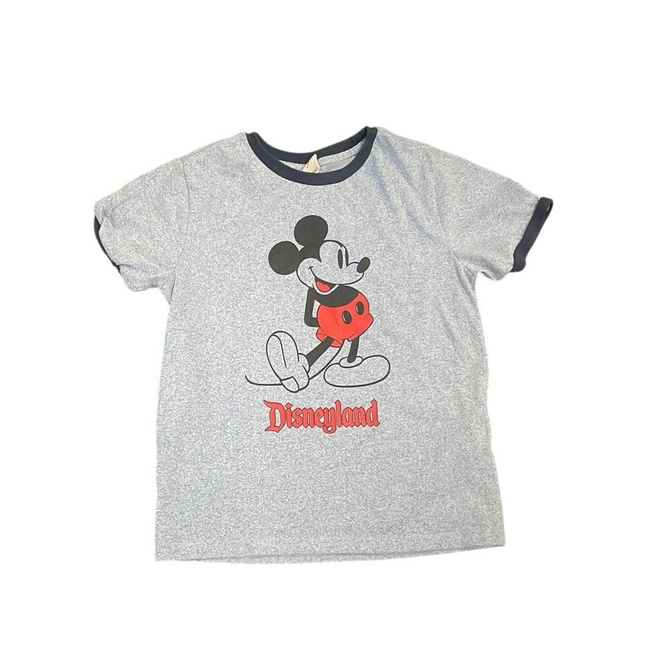 Mickey Mousse Classic Ringer Graphic T-Shirt Youth Boys Size Large Disneyland
