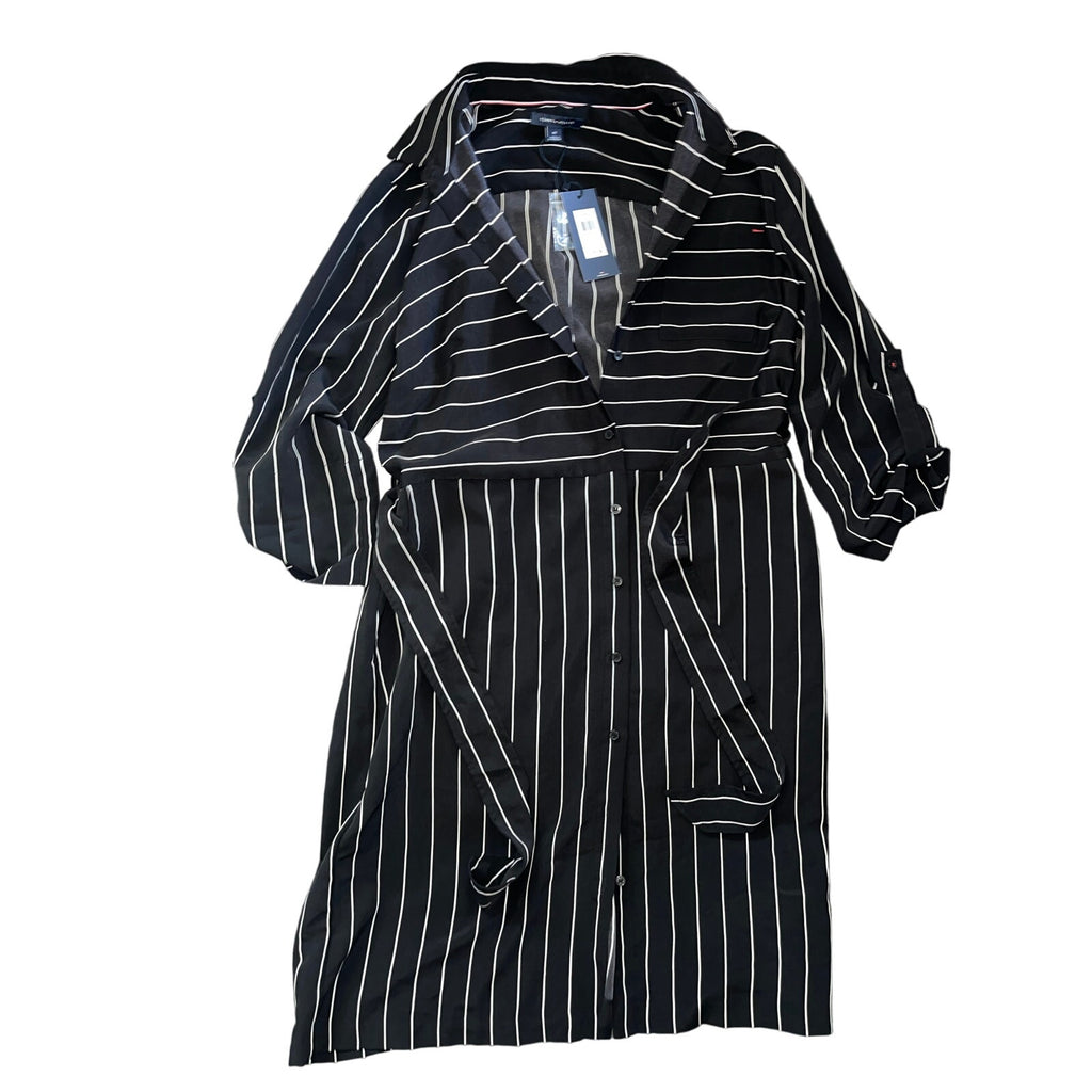 Tommy Hilfiger Rope Striped Midi Shirt Dress Size Medium NWT