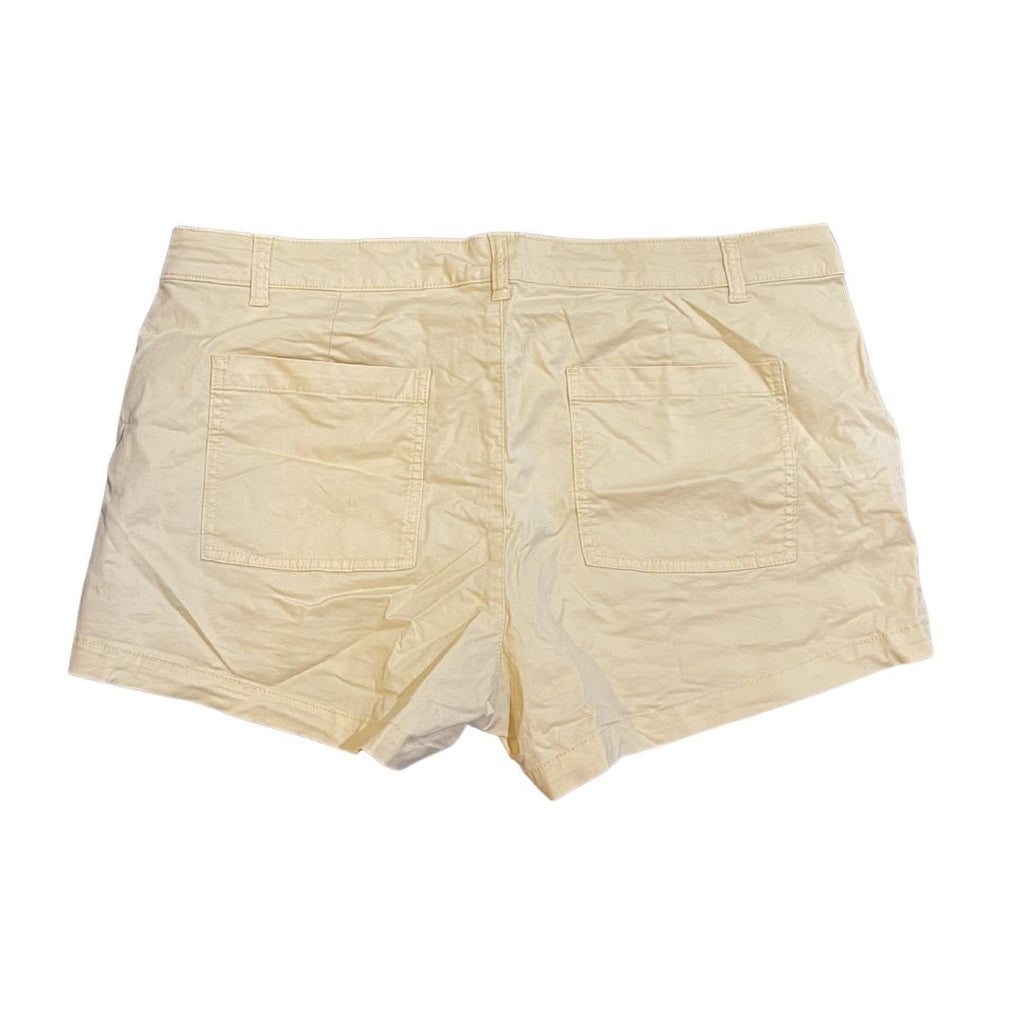 Gap Women Chino 3" Shorts Butter Yellow Plus Size 18 Spring Summer Beach Casual