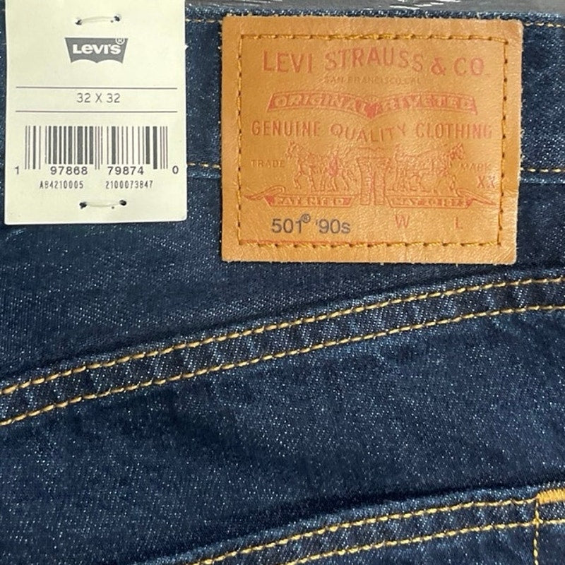 Levis Premium 501 '90s Lightweight Womens Size 32x32 NWT Mid Rise Straight Leg