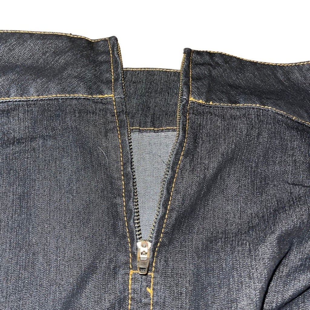 Bisou Bisou Denim Maxi Skirt Black Wash Pleated Boho 12 Mermaid Y2K Western 90s