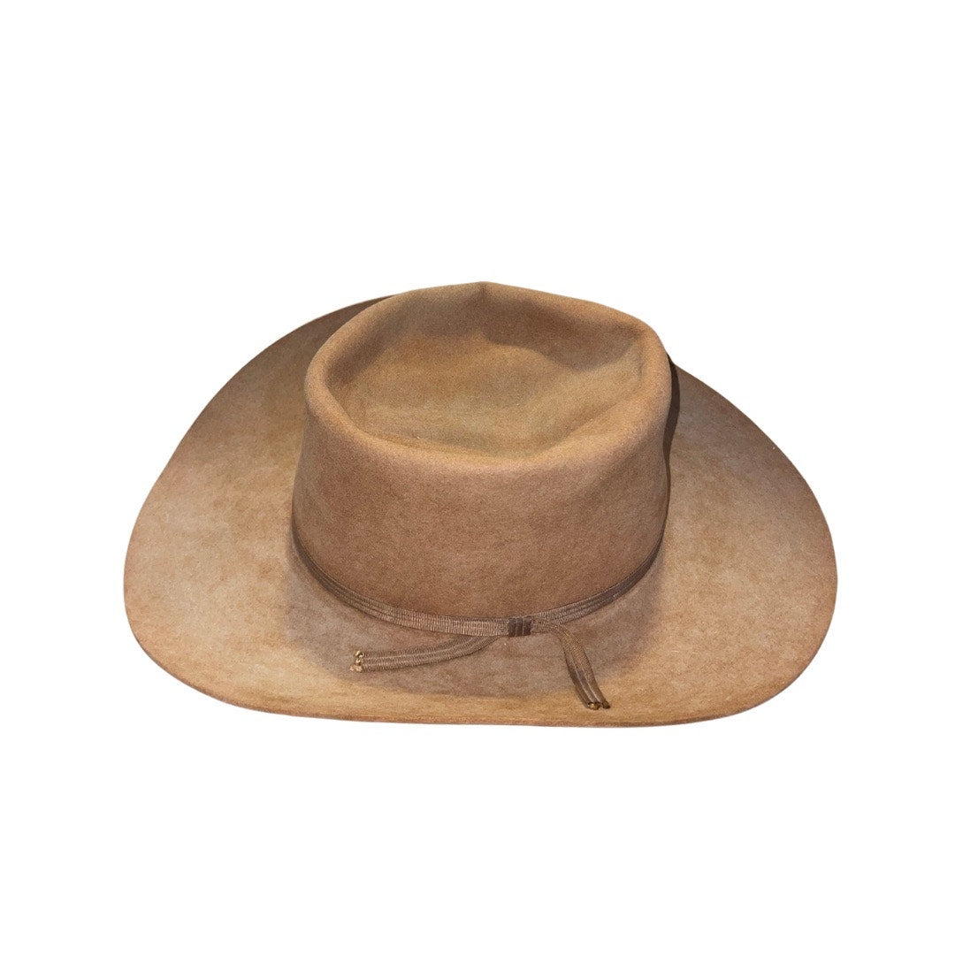 Wright Vintage Cowboy Hat Brown Felt  Size 7 Western 80s Rodeo