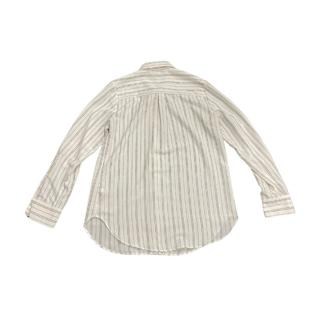 Mossimo Women Long Sleeve Collared Button up Vertical Stitch Stripe Shirt Career