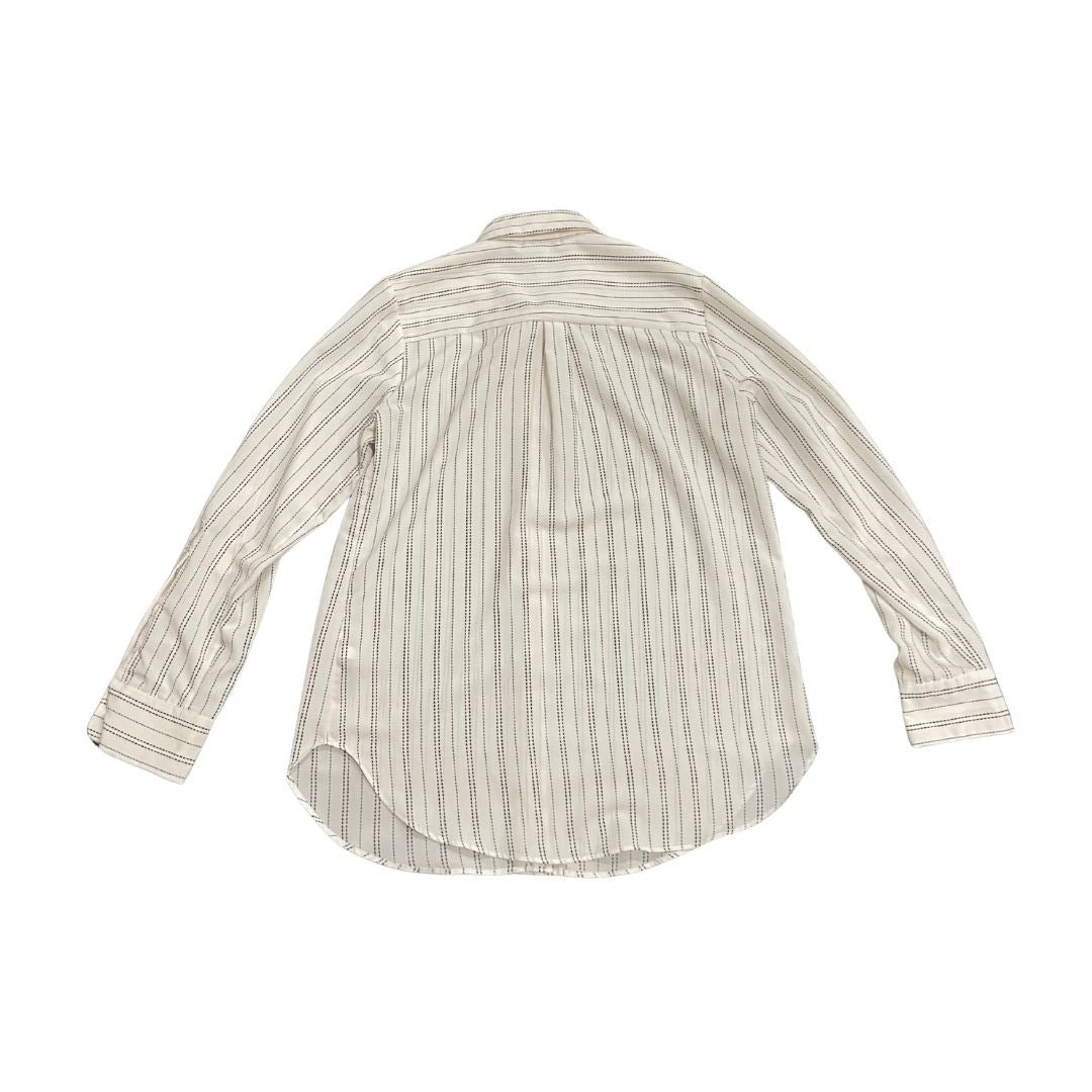 Mossimo Women Long Sleeve Collared Button up Vertical Stitch Stripe Shirt Career