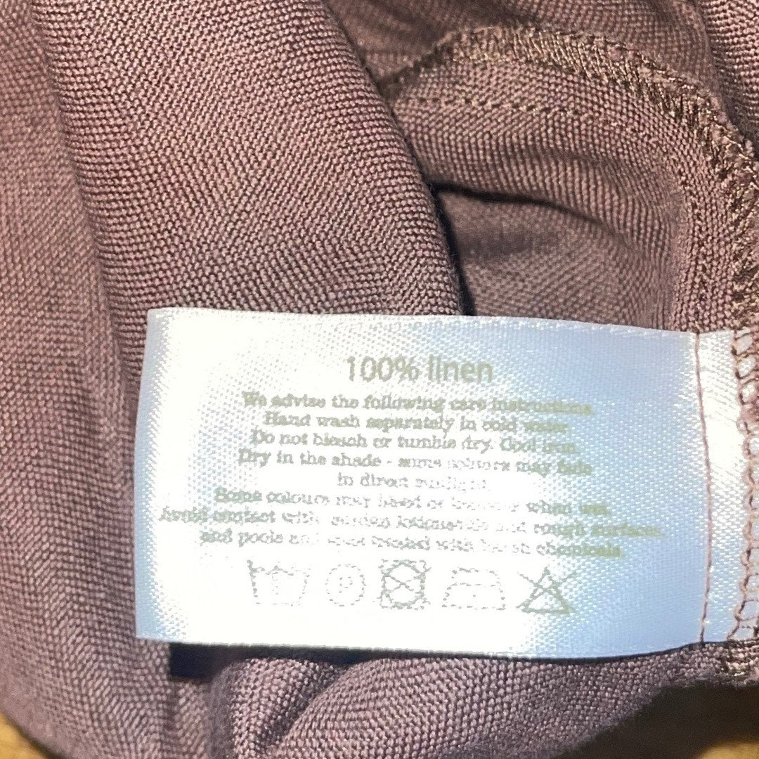 Heidi Klein Designer 100% Linen Brown Maxi Side Slit Dress Size 2