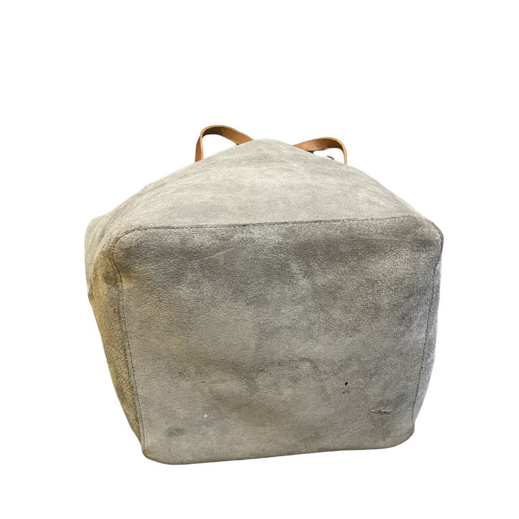 Mark and Graham Suede Gray Leather Large Tote Handbag Classy Chic