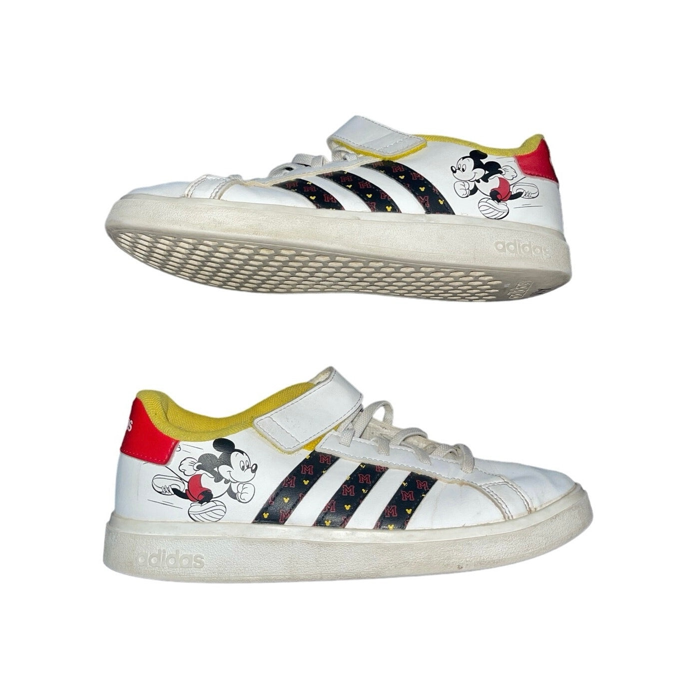Adidas Disney Collaboration Mickey Mouse Grand Court Youth Sneaker Shoes Size 5
