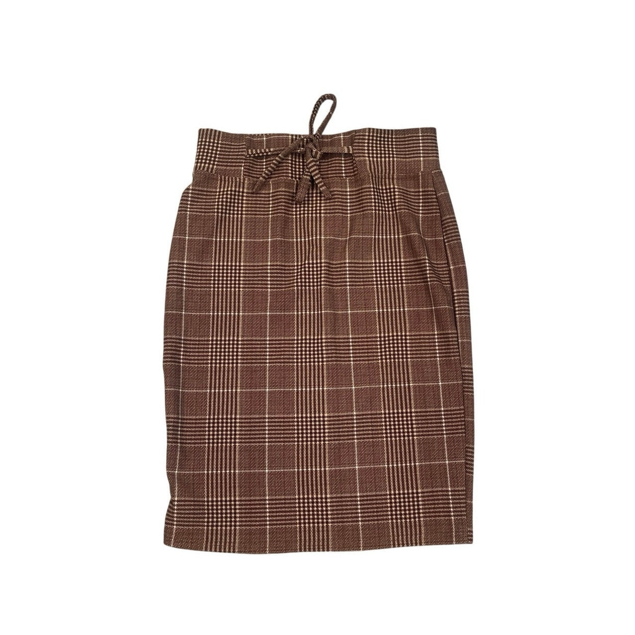 Classic Concepts Los Angeles Brown Plaid Pencil Skirt School L Academia Preppy