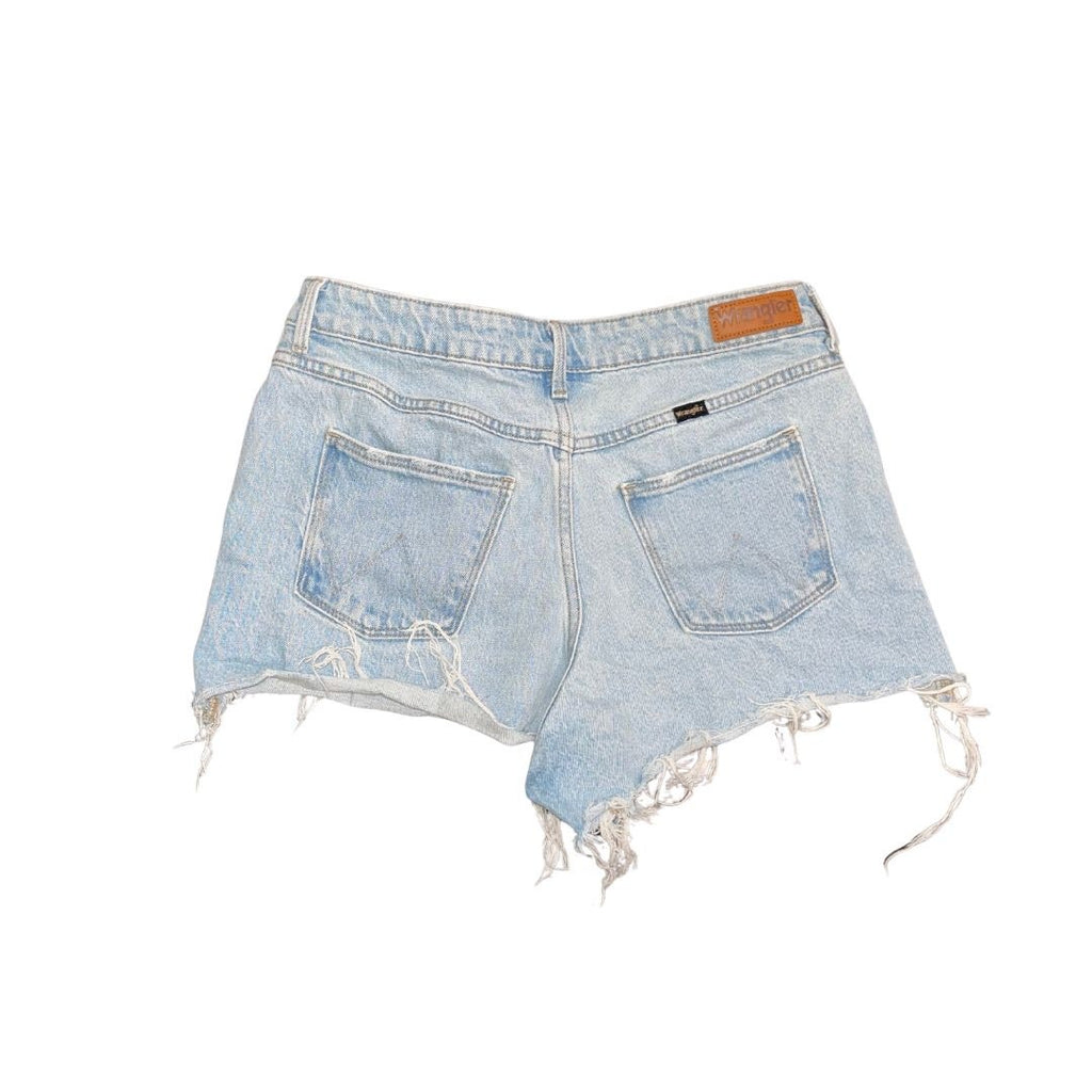 Wrangle Mid Rise Vintage Short Daisy Duke Jeans 8 Distressed Cowgirl Western Y2K