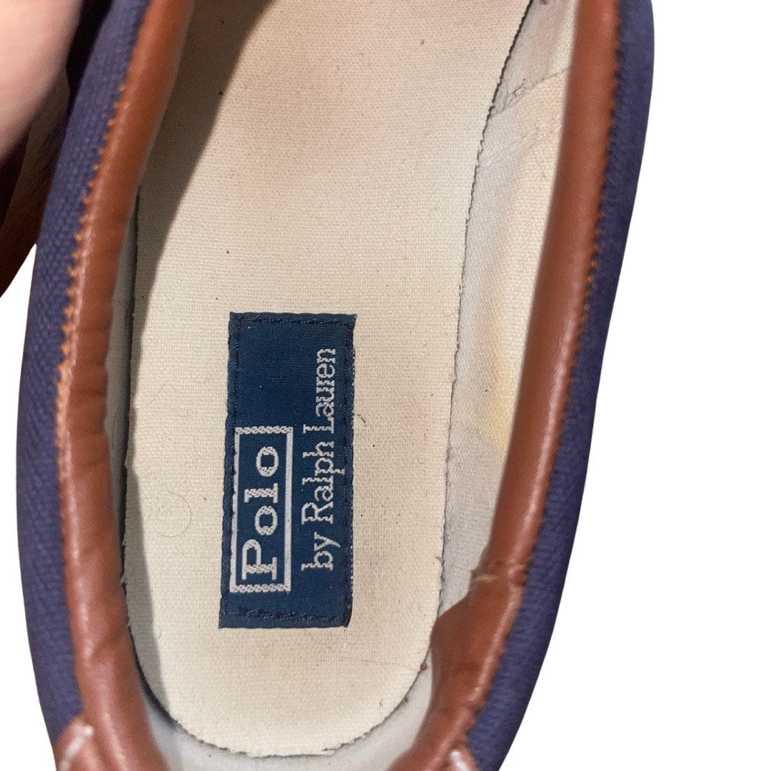 Polo Ralph Lauren Shoes Sneakers Vaughn Chambray Blue Size 8.5 Canvas Nautical