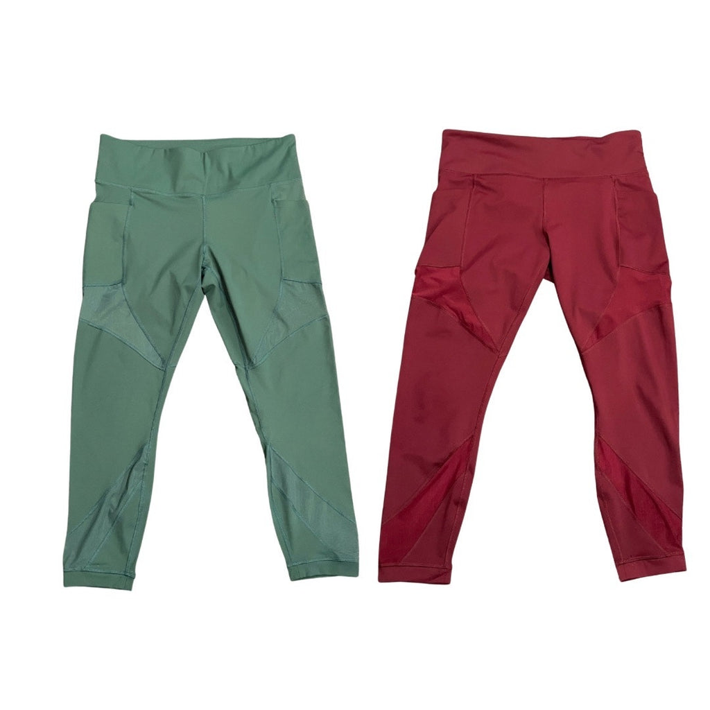 Members Mark Sams Club Leggings lot of two green burgundy size XXL Athletic