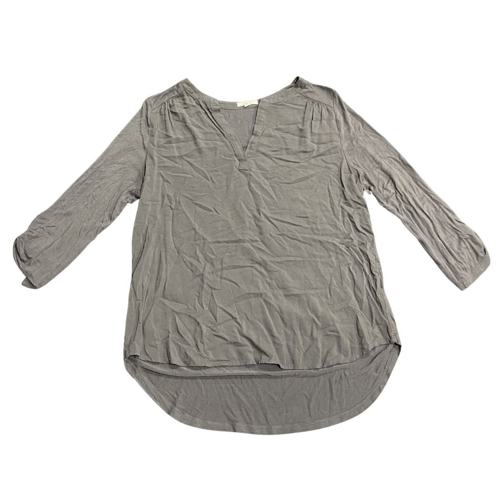 Pleione Tunic V-Neck Blouse Size Large Casual Everyday Office Relaxed Fit