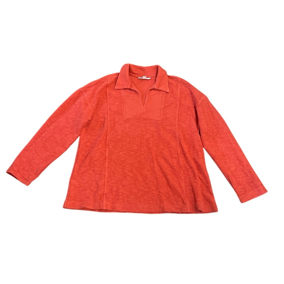 J. Jill Pure Jill Collared Knit Top Size Medium Organic Cotton RelaxedFit Casual
