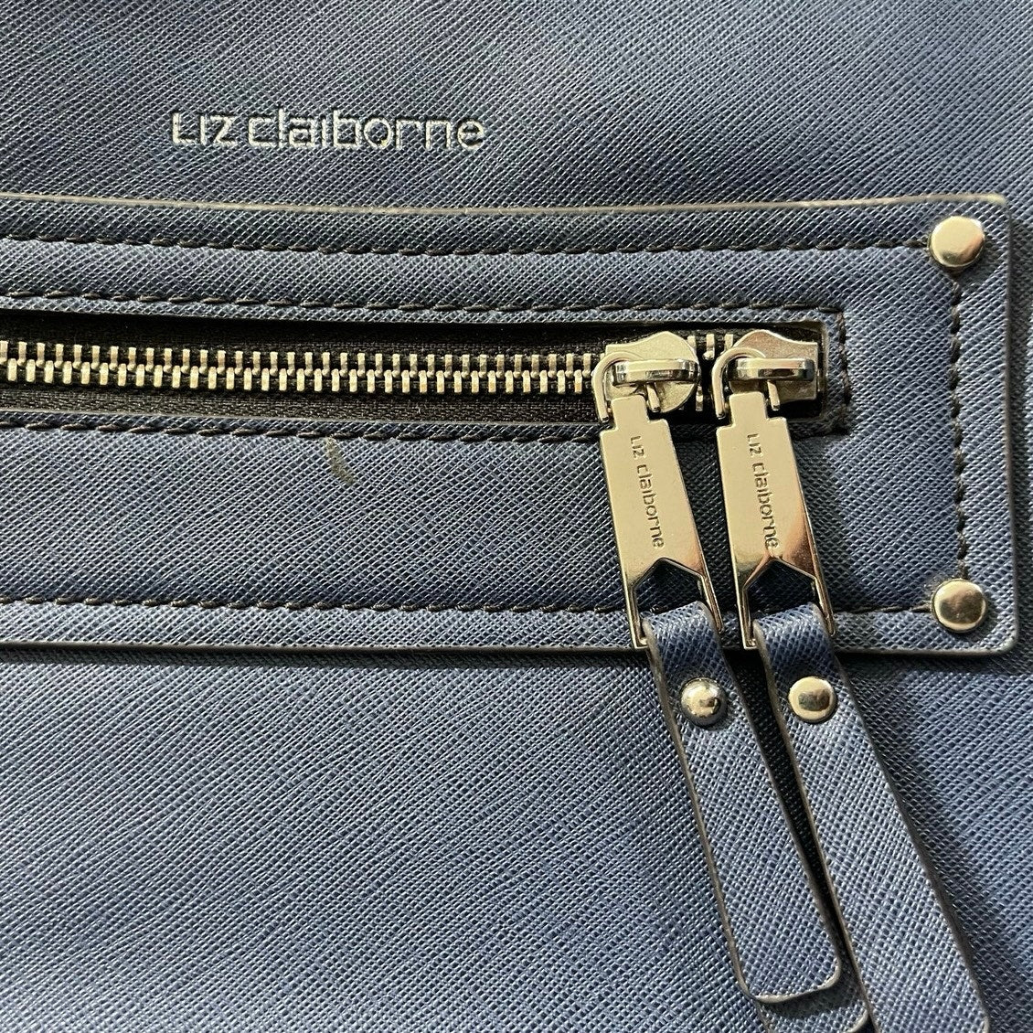 Liz Claiborne Vintage Blue Shoulder Bag Purse