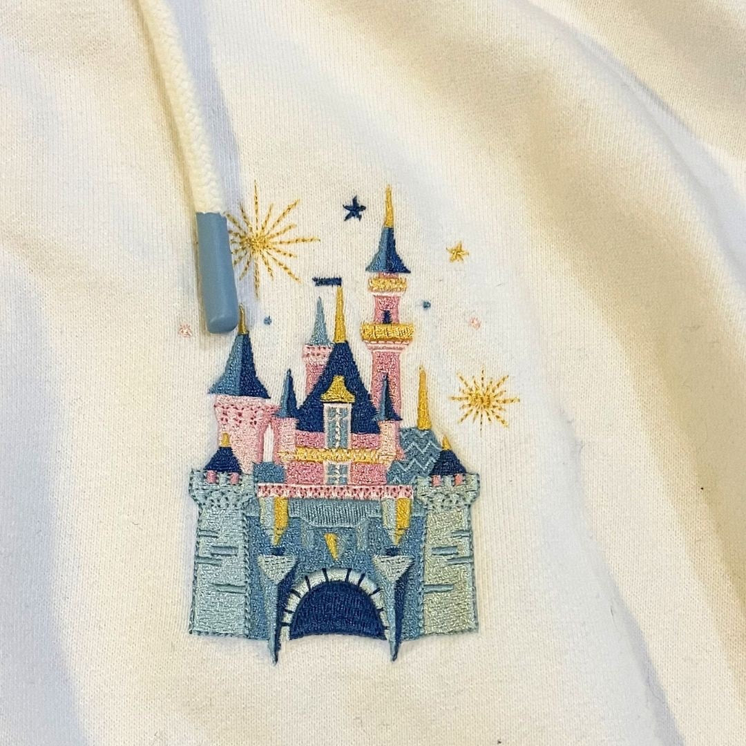 Disneyland Resort Zip up Hooded Sweatshirt Disney Castle Logo Size XS