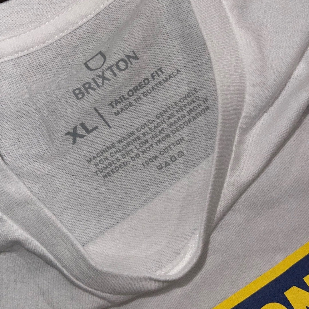 Brixton Bass brains boat Collab Standard T-Shirt 100 % Cotton Size XL NWT