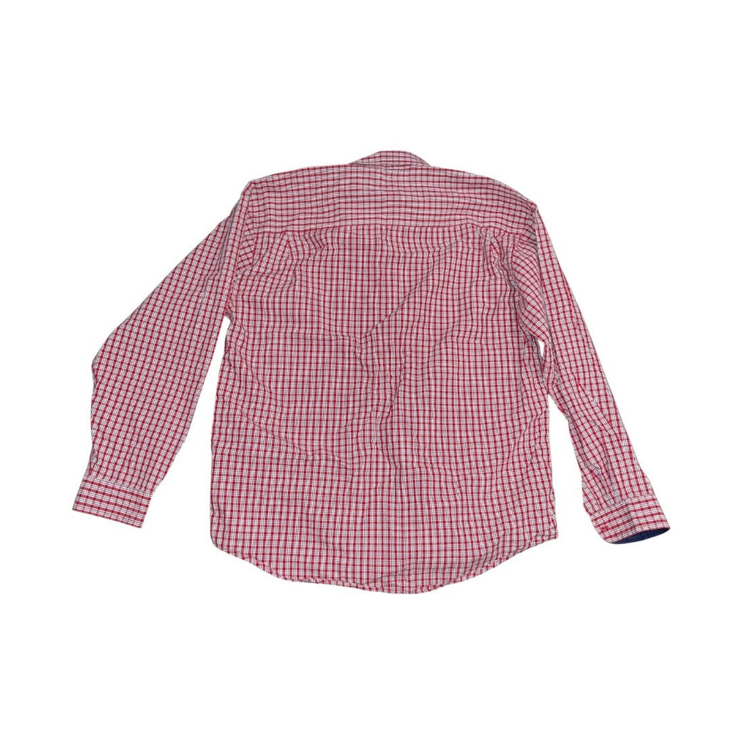 Wrangler Jeans Co Men's Button Down Long Sleeve Plaid Shirt Cool River Cotton Size L