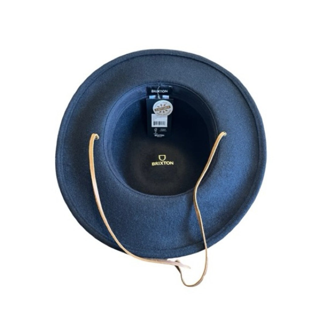 Brixton Tiller Hat wide brim felted Wool Unisex Fedora Adjustable size Large