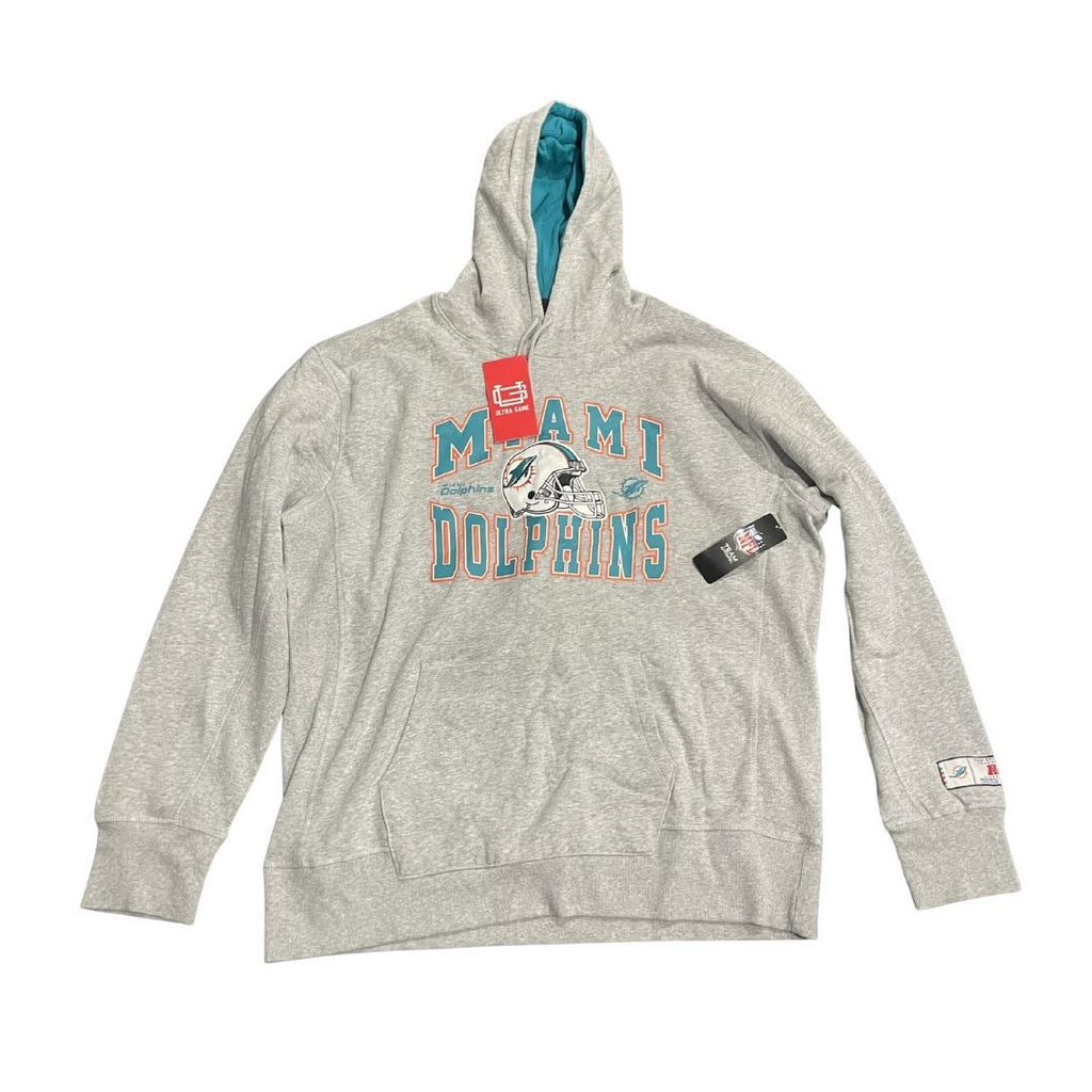 NFL Team Apparel Miami Dolphin Pullover Hoodie Size XXL Football Sports Fan NWT