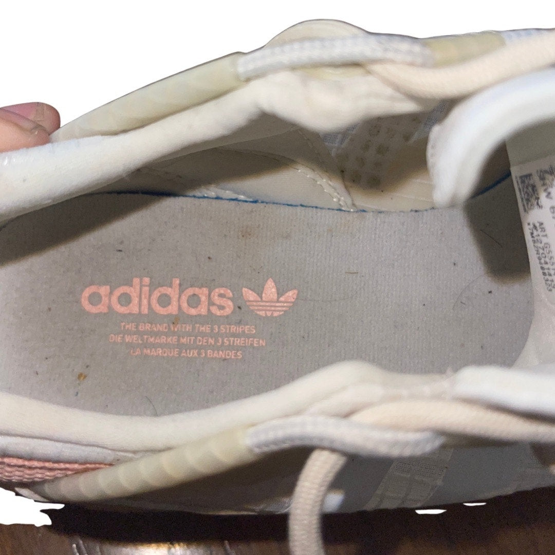 Adidas Womens ZX 2K Boost Sneakers Shoes White Blush Colorway Marathon Running