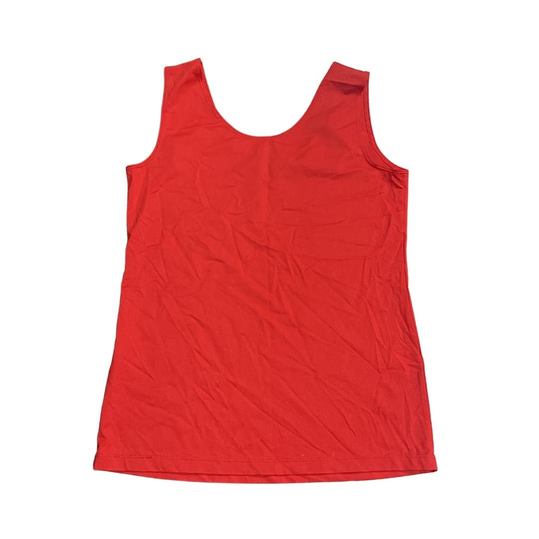 Chico's Red Sleeveless Microfiber Scoop Neck Tank Top Size Small Soft Stretch