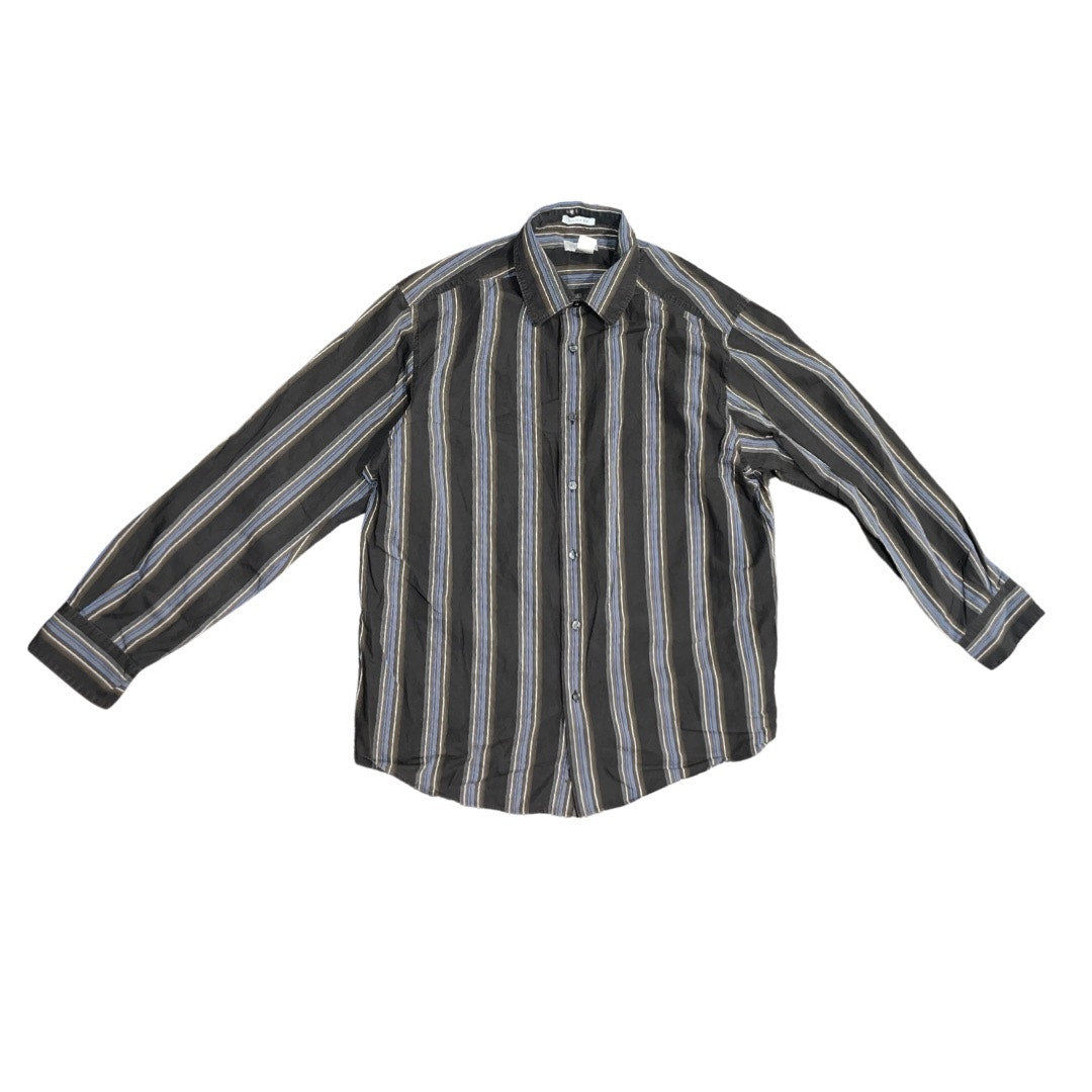 Concepts by Claiborne Striped Button Down Long Sleeve Shirt