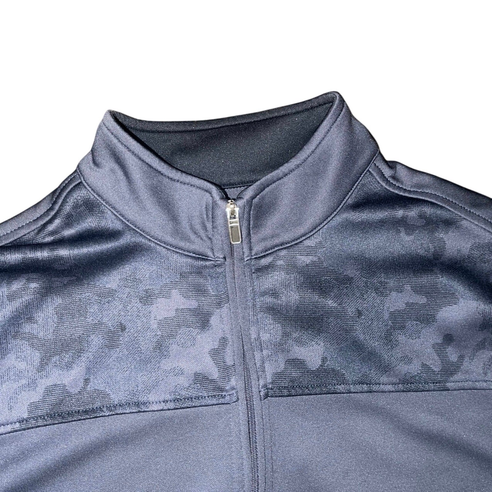 Pebble Beach Men's Blue Performance 1/4 zip long sleeve shirt