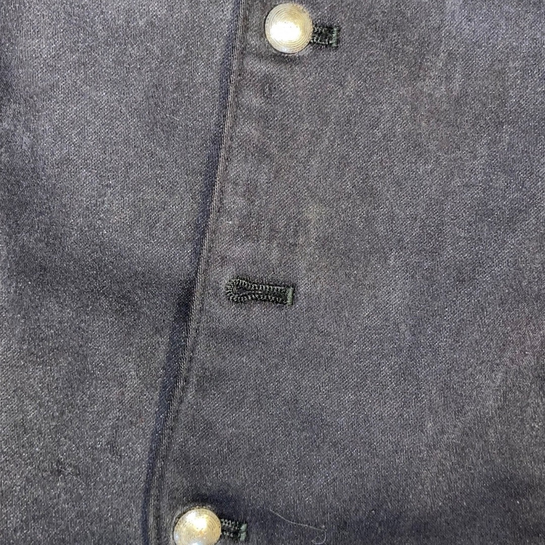 Stacy Adams Vest Waistcoat Mens Black Button V-Neck Size Medium Wedding Career