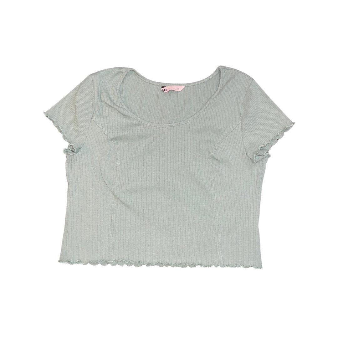 SO Goods For Life Bundle 2 Tops Ribbed Short Sleeve Scallop Trim Size XXL Y2K