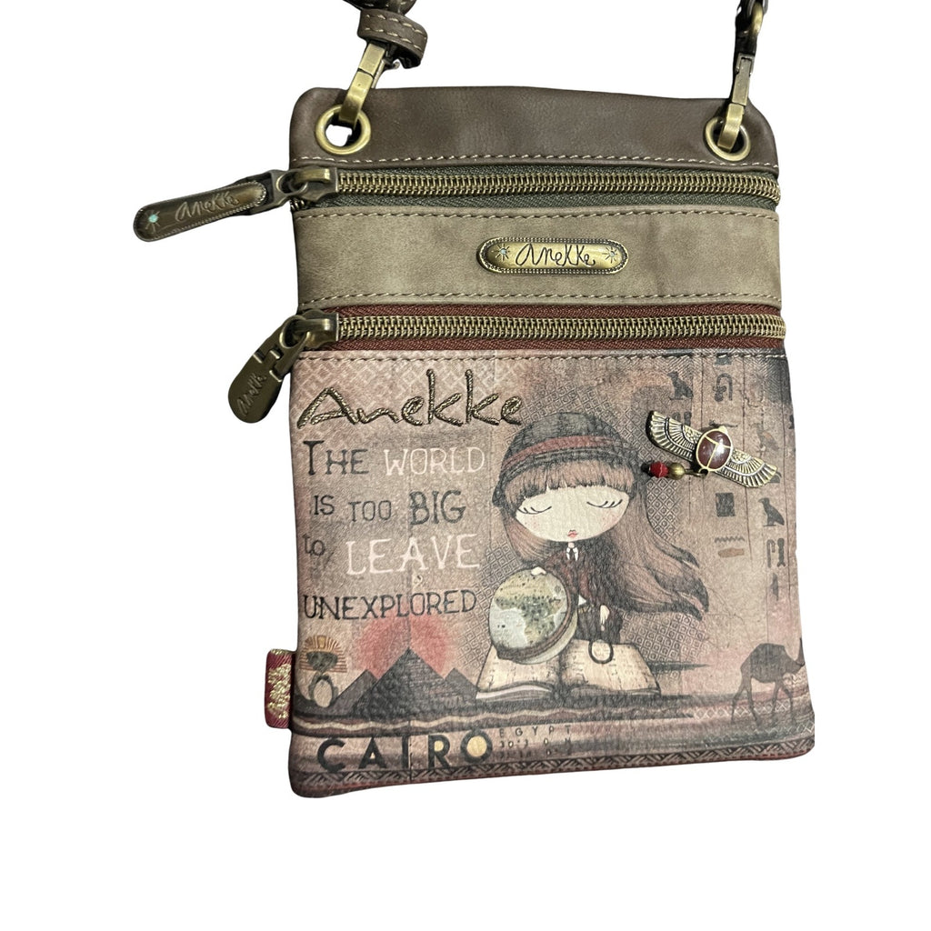 Anekle Mini Crossbody Bag "The World is too big to Leave" Unexplored Belt Bag