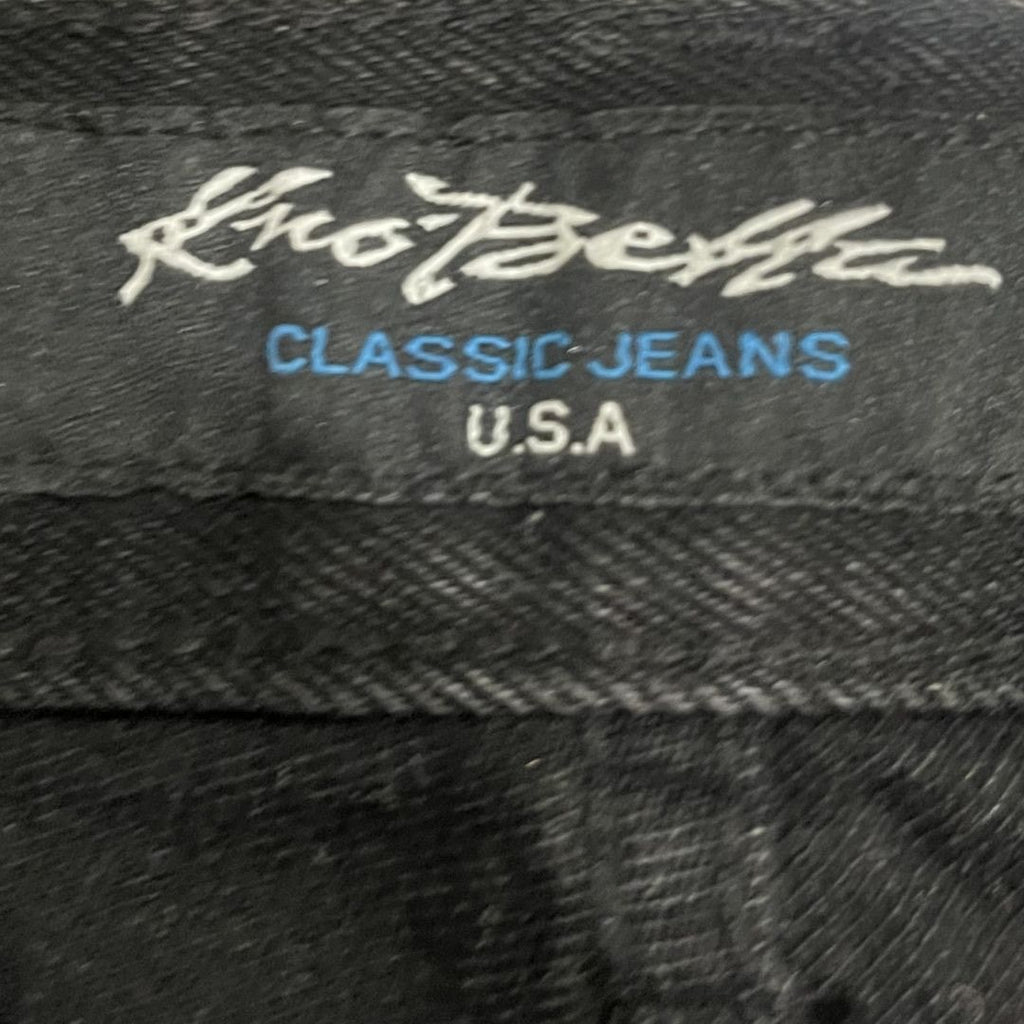Kno Betta Black Dark Washed Premium Denim Classic Jeans Size 36X32 100% Cotton