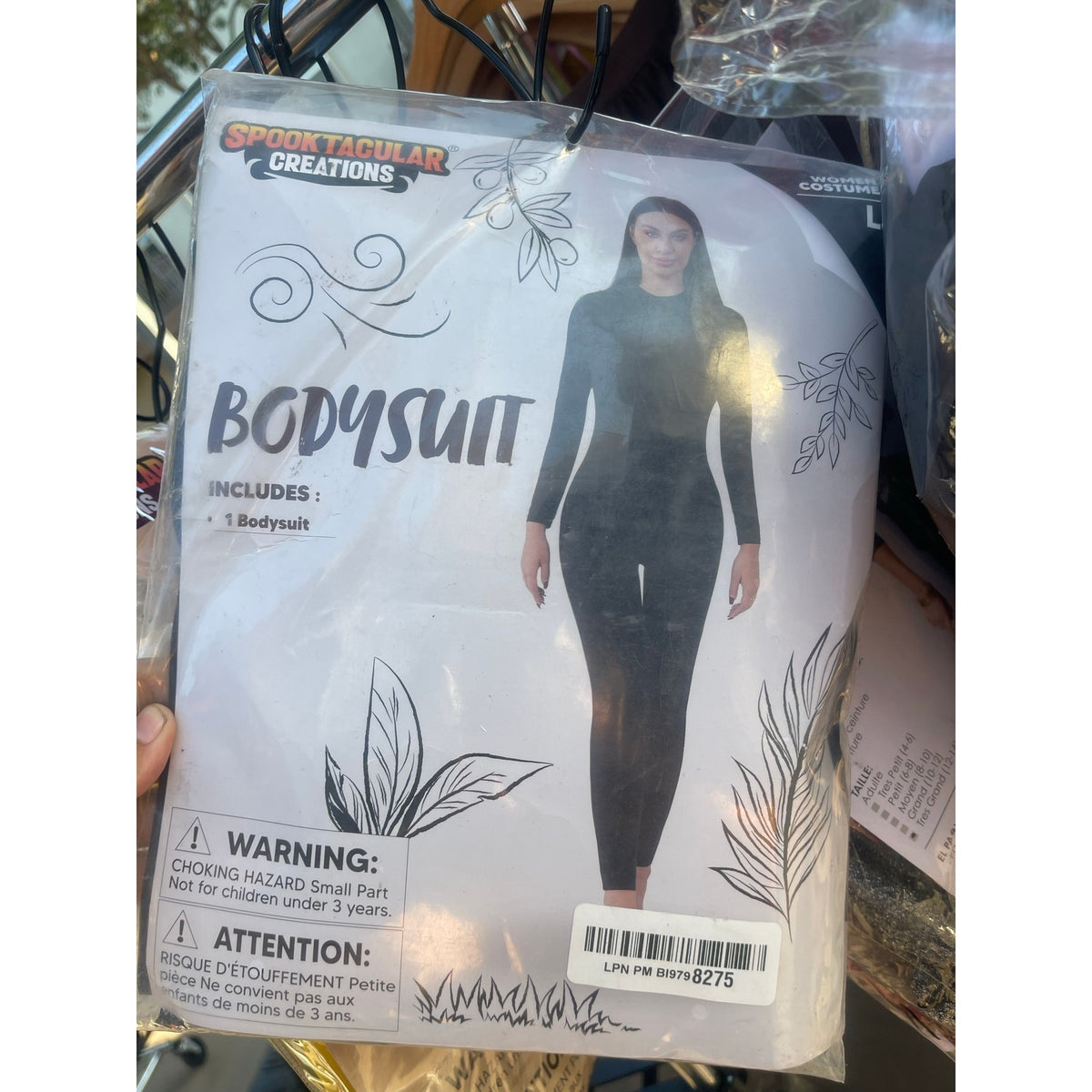 Spooktacular Creations Halloween Costume High Neck Bodysuit Jumpsuit SZ Large