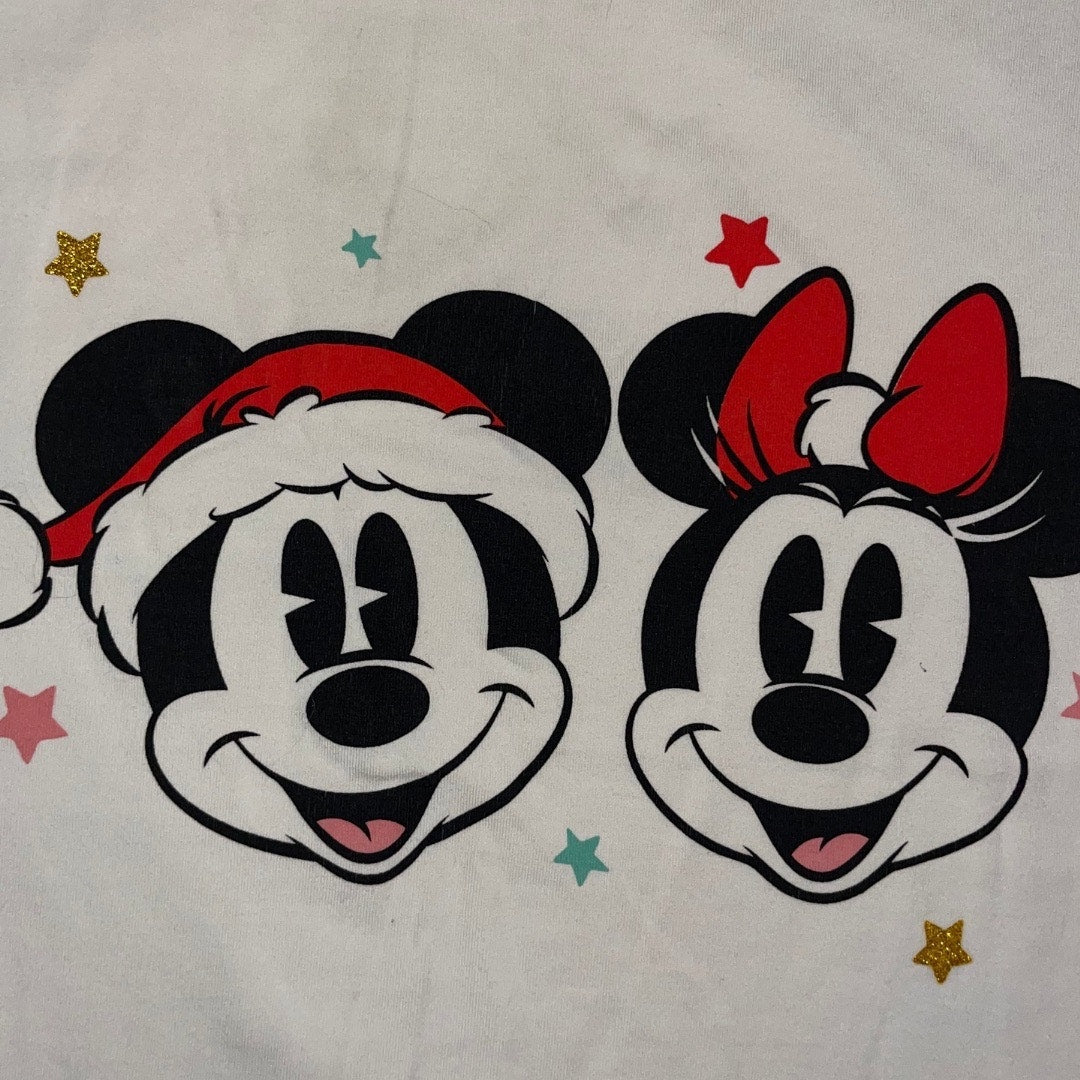 Disney Parks Christmas Mickey Minnie Puffy Sleeve T-Shirt Plus 3X Disneyland