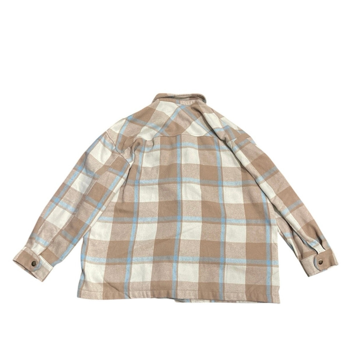 HFX Plaid Flannel Shirt Jacket Shacket Size Large Relaxed Fit Streetwear Outdoor