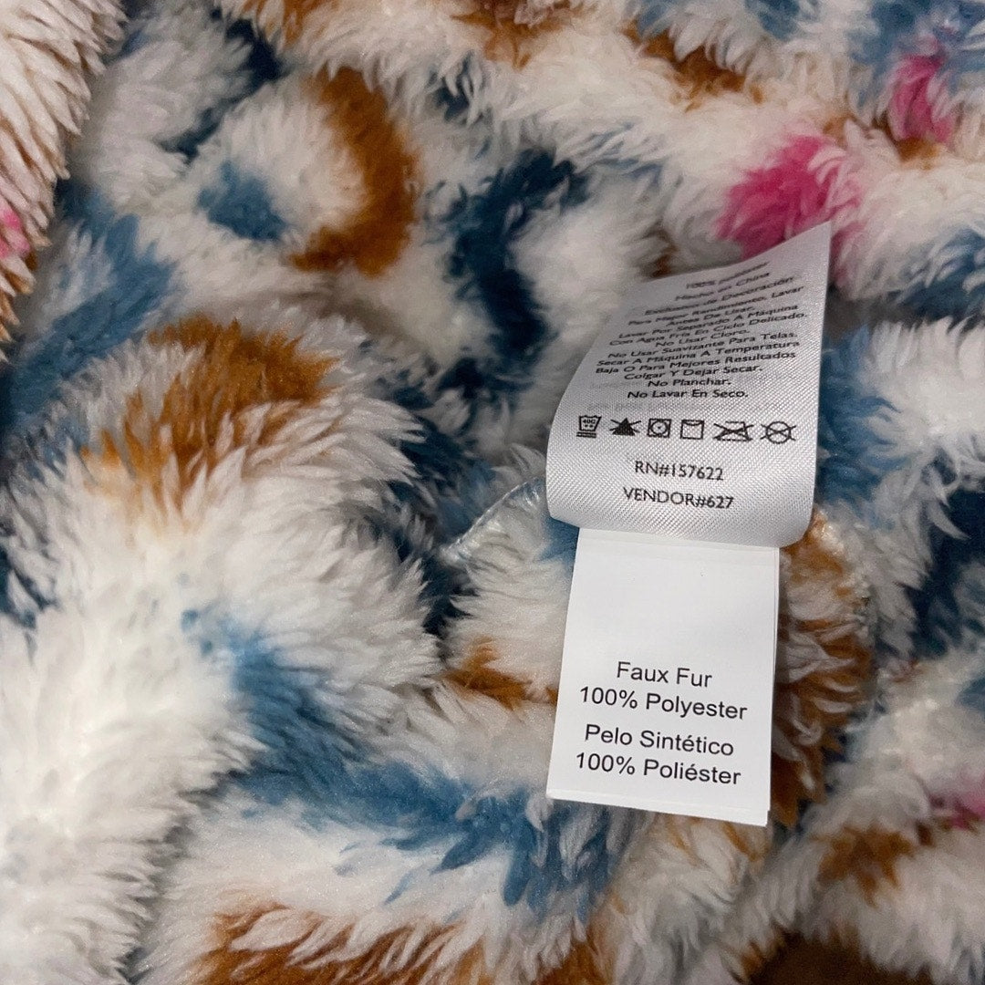 Eddie Bauer Women's Midweight Plush Quarter zip fleece Pullover Aztec design