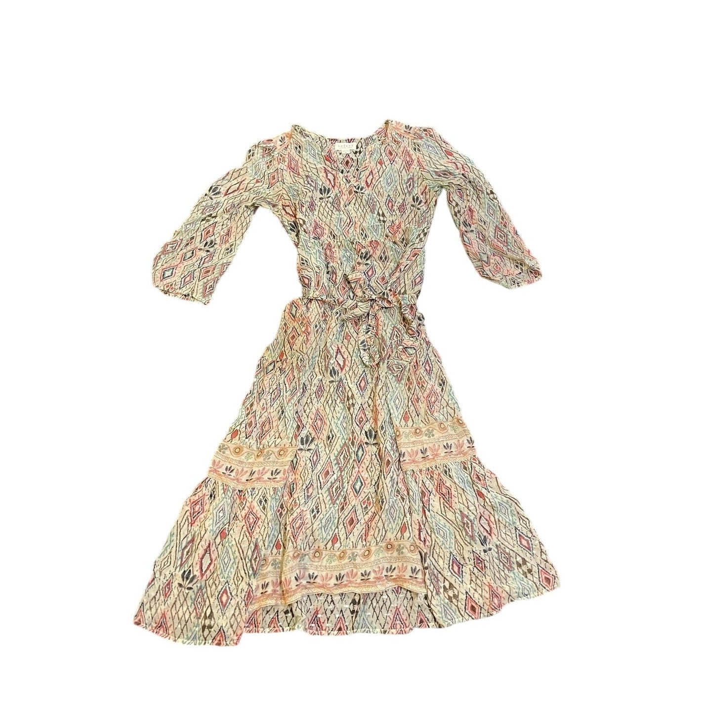 Anthropologie Velvet by Graham & Spencer Bohemian Style Midi Dress SZ XS Flowy