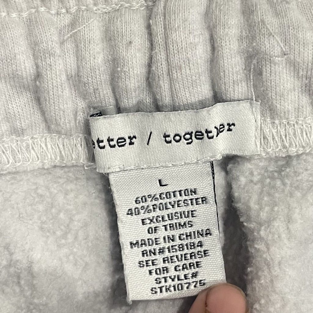 Better / Together Sweatpants set Crewneck Good Vibes Size Large Loungewear Cozy