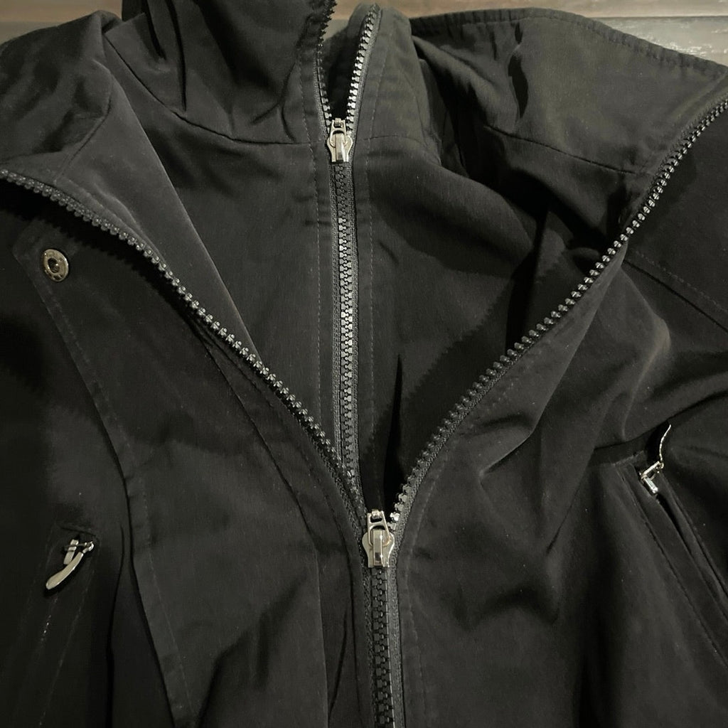 Nautical Heavyweight High Collar Full Zip Utility Jacket 1X Fleece Line Outwear